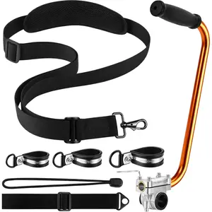 String Trimmer Handle Extension &  Strap Kit, Universal Grass Trimmer Grip Attachment for Lawn Care,  Saver Landscaping Edger Tool(Orange)