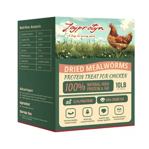 Joyprotyn 5LB Non-GMO Dried Mealworms High Protein Natural Feed for Chickens Ducks Wild Birds Quails & Reptiles Supports Egg Production Feather Growth