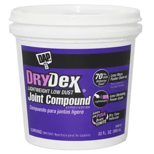 DAP 1014724 32 oz DryDex White All Purpose Lightweight Joint Compound, Pack of 8