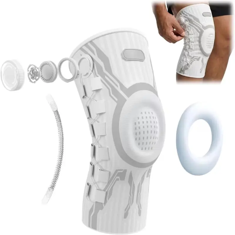 Knob Knee Brace with Patella Gel Pad & Side Stabilizers - Compression Sleeve for Pain Relief, Workout, Arthritis