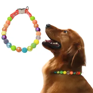 Isabella's Collection - Ready to Wear Beaded Collar for Dogs - Handmade with Beads and Heavy Duty Wire - Waterproof Dog Collar - Cute Collar for Small Medium and Large Dogs