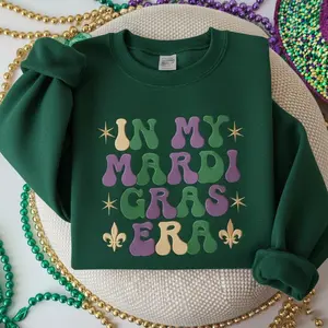 Embroidered In My Mardi Gras Era Sweatshirt, Mardi Gras Sweatshirt, Mardi Gras Era Sweatshirt, Carnival Sweatshirt, New Orleans Shirt
