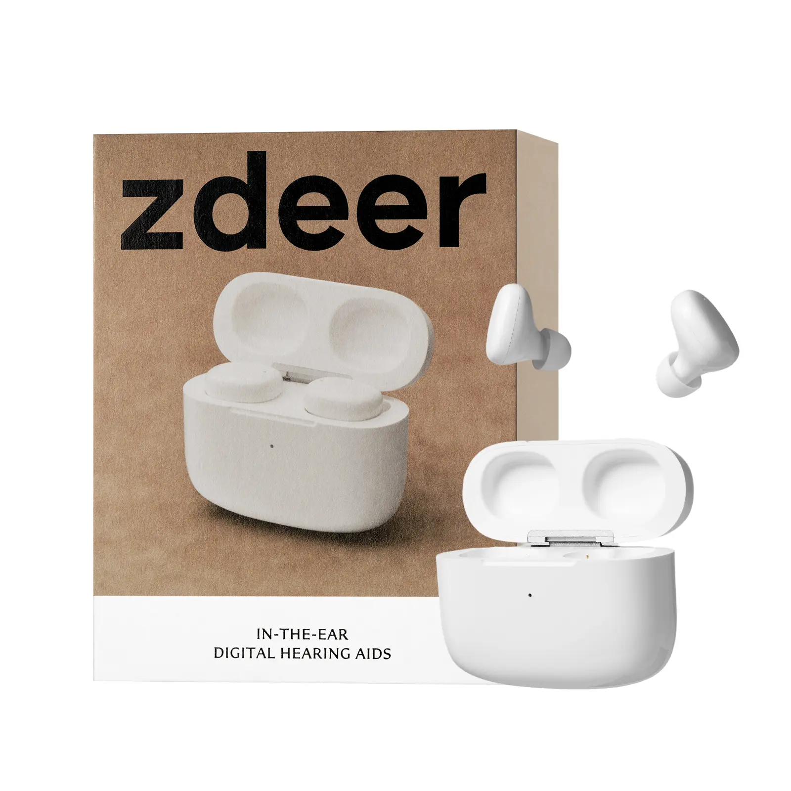 zdeer OTC Hearing Aids ZT-6N for Adults, 24-Channel in-Ear Digital Hearing Aids, Rechargeable Hearing Amplifier with Noise Reduction, 3 Listening Modes, Portable Charging Case, Comfortable ITE Hearing Aid