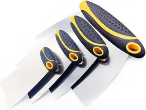Stainless Steel 4-Piece Drywall Putty Knives Set - Handled Sizes 2",3",4",6" - Putty Type Scrapers, Refinishing Compound Scrapers for Drywall Repair, Adhesive Application