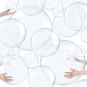 20 Pcs Bulk Inflatable Beach Balls, Multiple Sizes Clear & Classic Swimming Pool Balls for Adults, Ideal for Summer Hawaii Luau Party Beach Activities Supplies