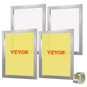 【Father's Day】VEVOR Screen Printing Kit, 4 Pieces Aluminum Silk Screen Printing Frames, 20x24inch Silk Screen Printing Frame with 355 Count Mesh, High Tension Nylon Mesh and Sealing Tape for T-shirts DIY Printing