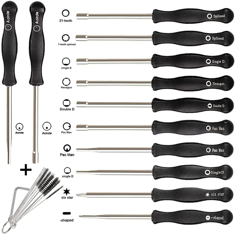 12-Piece Carburetor Adjustment Tool Tune-Up Kit for 2-Cycle Small Engines, Compatible with Echo, STIHL, Poulan, Husqvarna, MTD, Ryobi, Homelite Trimmers, Weed Eaters, Chainsaws