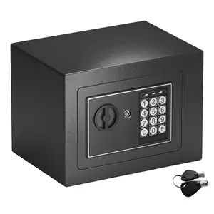 Box, Fireproof and Cabinet Lock Box with Keypad Keys, Pre Drilled Holes, Stainless Steel Security Box, Metal Storage Box Depository, Easy Installation for Jewelry