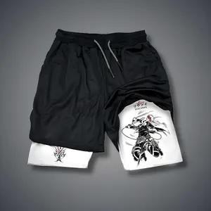 [Vtg90s] Double-Layer Sports Shorts Graphic Shorts Black Shorts Camo Shorts Streetwear Shorts Men Outfits Men Short Shorts Vacation Outfits Shorts