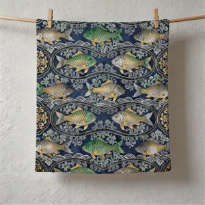 1 Piece Koi Fish Flannel Blanket, HD Digital Print Single-Sided Super Soft Plush Fleece Throw Blanket, Warm Cozy Multipurpose Blanket for Sofa Bed Travel, Ideal All Season Gift Blanket