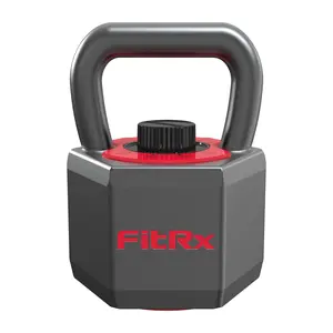 Fitrx 25 Lbs Smartstack Wide Handle Adjustable Kettlebell, 40 Lbs, Black FitRx