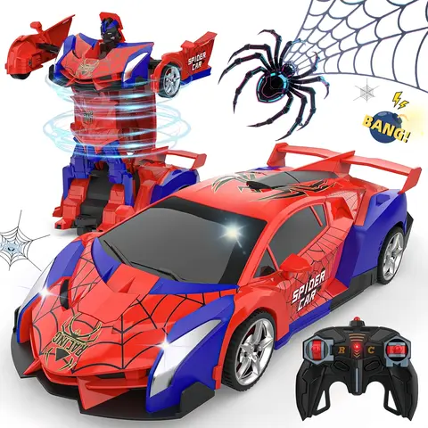 [XmasGifts] TIBIBEE Transform Easter RC Cars for Boys 3-15,2.4Ghz Remote Control 1:18 Scale Robot Deformation 360P Rotation Rechargoablo Battories Included High-Quality ABS Plastic Gift Set,Blackfriday, Christmas,Sohochic,RC Shop,familyfun