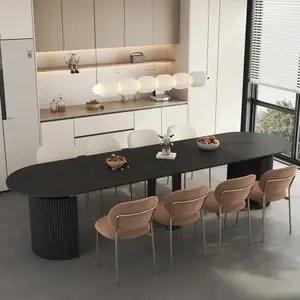Extendable Foldable Dining Room Table for 1-10 People, Wood Multifunctional Rectangle Expandable Console Kitchen Living Meeting Room Furniture,Easy Install, The package will be shipped in two separate parcels