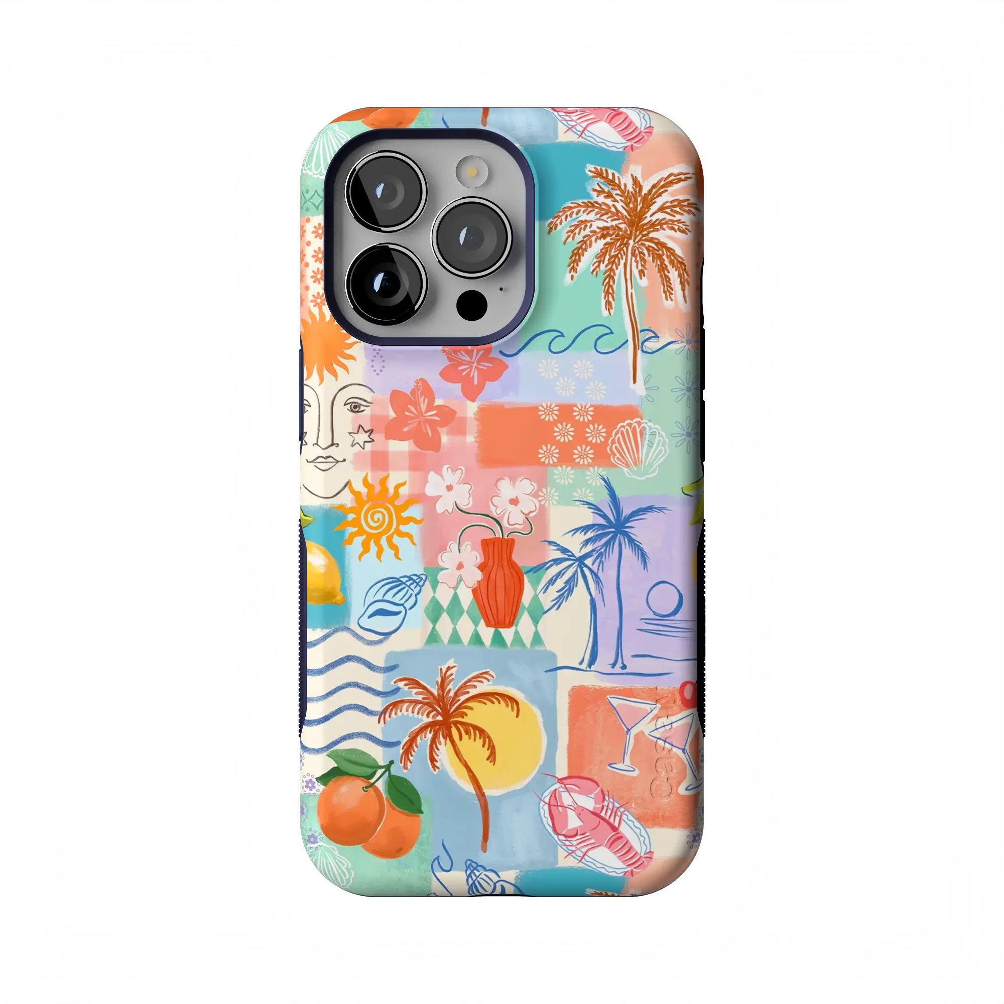 Casely iPhone 13 Pro Case | Tropical Heat | Beachy Collage | Bold Protective Design | Compatible with MagSafe