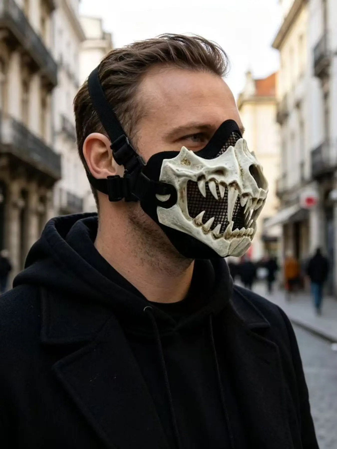 Halloween Skull Mask Role Play Prop, Outdoor Cosplay Game Mask, Mischief Prank Funny Novelty Trick, Single Piece Halloween Costume Accessory