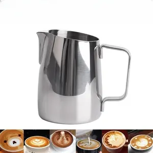 1pc Espresso Steaming Pitcher, Espresso Milk Frothing Pitcher Stainless Steel, Coffee Latte Art Cup, Coffee Making Tool