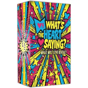What’s The Heart Saying? What Will Love Reveal? Love Oracle Cards Deck, Relationship Card Games, 50 Cards (13 × 8 cm), Relationship Guidance Cards for Self-Reflection & Emotional Clarity, Deck for Beginners, Daily Love Insight & Spiritual Gift