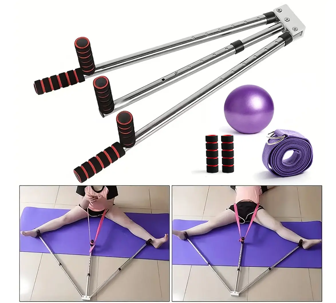 Leg Stretcher 3 Bar Leg Split Machine Stainless Steel Gymnastic Portable Flexibility Stretching Equipment,Home Gym Exercise for Dance, Gymnastics, Cheerleading, Martial Arts Hip Stretch
