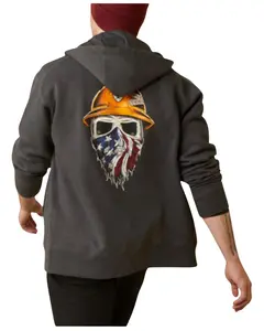 Ariat Men's Men'S Rebar Born For This Full Zip Hooded Jacket - 10046399