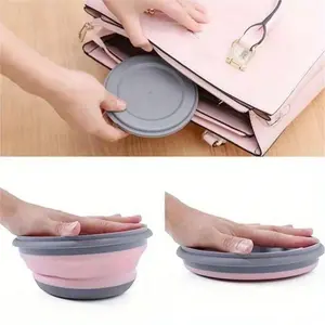 Collapsible Travel Bowl Portable Foldable Design, Compact Food Storage Solution, Ideal for On-The-Go Use, Durable & Lightweight