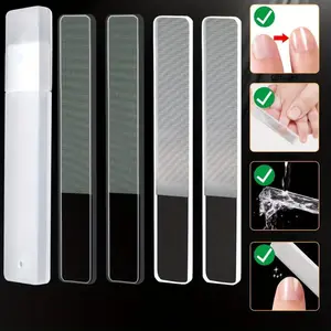 Nano Glass Double Sided Polishing Strip Nail Files - 1set Mini Fingernail Files, Nail Block Buffer, Sanding Strip Rubbing Strip, Manicure Pedicure Tool Foot, Hand & Nail Care, Gifts, Travel Essentials