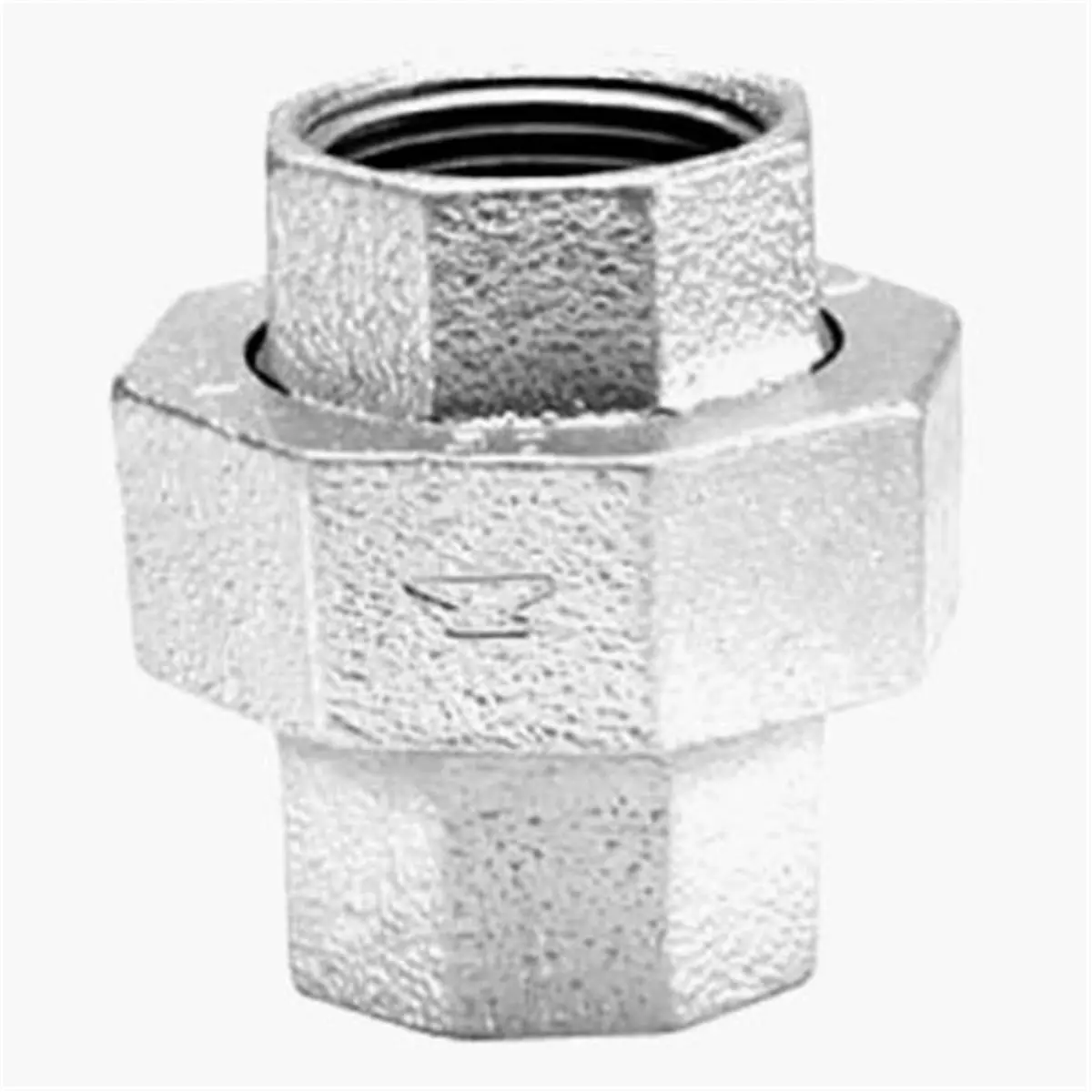 Anvil International Galvanized Malleable Iron Union - 1.25 in. Water Pipe Fitting with Female NPT Threads, Pipe Joining, 3 x 3 x 2.3 in., All Seasons, High Tensile Strength for Tighter Seals, Sailing Water Sports, Steam Applications