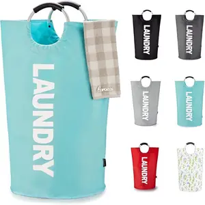 115L Laundry Basket |   Waterproof Collapsible Clothes Basket with Ergonomic Handles, Self-Standing Structure & Compact Storage Solution