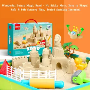 Kids DIY Space Sand Sensory Play Set for 3-8 Boys & Girls, with Molds & Tray, Reusable Educational Toy, Perfect Birthday & Holiday Gift for Children