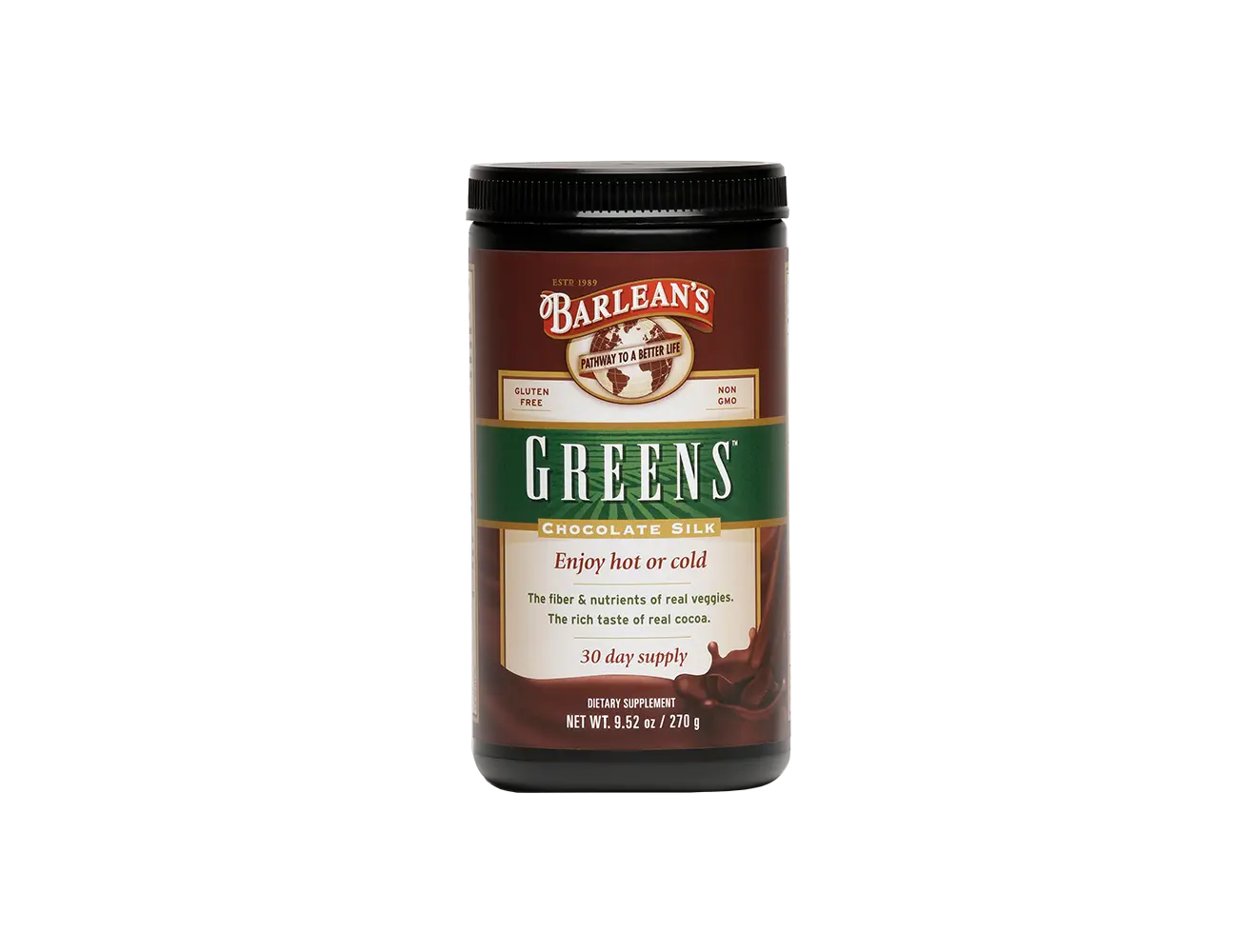 Barlean's Organic Oils Greens™ Chocolate Silk - 100% Pure Cocoa Powder