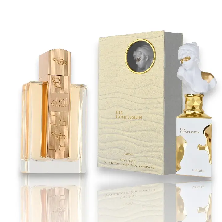 Lattafa Angham + Her Confession Women's EDP Fragrance Set, Vanilla Floral Scent, 2-Piece Multi-Pack, 3.4 fl oz Per Bottle