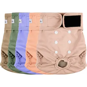 Female  Diapers 5 count -   Diapers for Doggie in Heat - Highly Absorbent  Diapers Female for Pet  with Adjustable Snaps,XL