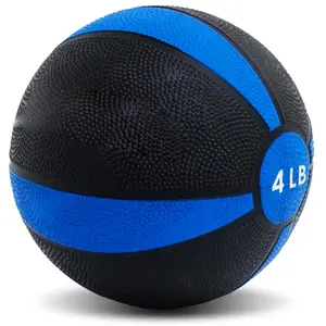 Medicine Ball w/Textured Rubber Finish for Workouts Exercise Balance Training, 4 Pound