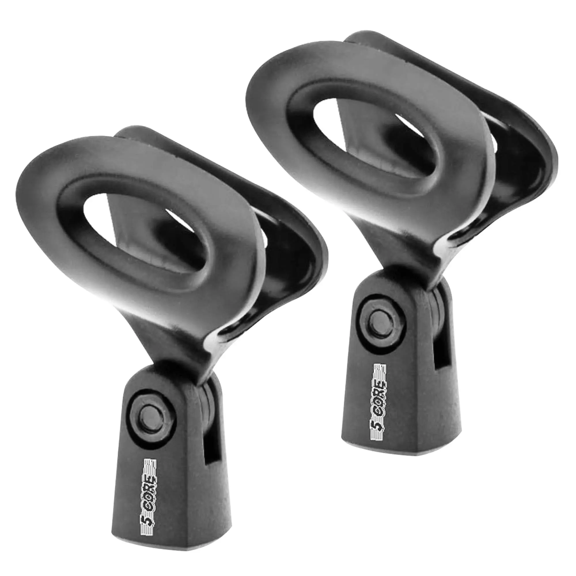 5 Core Microphone Clip Holder 2 Pieces with Screw Adapters 5/8 to 3/8 Inch Wired Grip