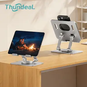 Thundeal Portable Laptop Stand Desk, Foldable Adjustable Ergonomic Holder, Compatible with iPad Samsung Xiaomi Tablets for Comfort