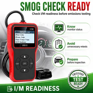 Powerful Car Scanner Diagnostic Tool - Automotive Diagnostic Tester OBD2 Vehicles, with Fault Code Reading, Erasing, Battery Diagnosis & Engine Light Checking