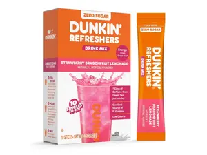 Dunkin’ Refreshers Singles To Go! Powdered drink mix packets, Mango Pineapple,10 packets per box Energy