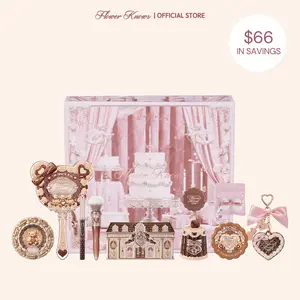 Flower Knows Teddy Kiss Set - 11 Pieces Full Face Makeup Set With Essencial Cosmetics & Accessories, Exclusive Wrapping Box For Holiday Gift