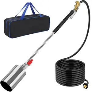 Propane Torch Weed Burner Kit, High Output with Self Igniter & Storage Bag,Heavy Duty Blow Torch Flamethrower with Turbo Trigger and 10FT Hose for Weeding,Roof Asphalt,Ice Snow