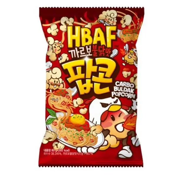 Global TastemakerHBAF Korea Import Spicy Carbonara Popcorn 2.82 oz 12 ct