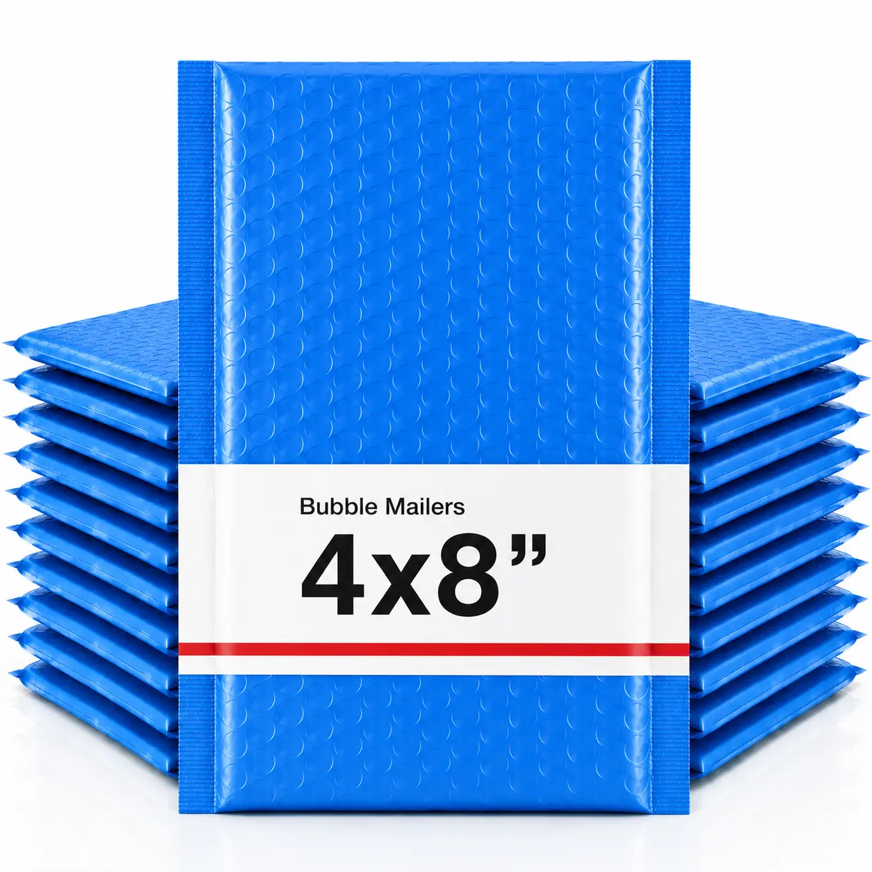 4x8 Blue Poly Bubble Mailers #000 Padded Shipping Envelopes Self Seal Waterproof Mailing Bags for Small Business, Jewelry, Trading Cards, Pokemon Cards, Makeup, Cosmetics, Photos, Crafts, Stickers, Keychains, Online Seller Shipping Supplies
