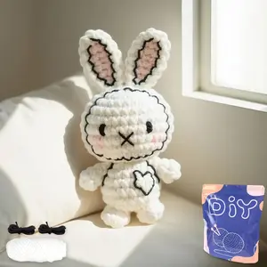 Crochet Set 1PC Rabbit DIY Crochet Hook Set with Instruction Manual and Video Teaching(Accessories In Random Color) Handicraft