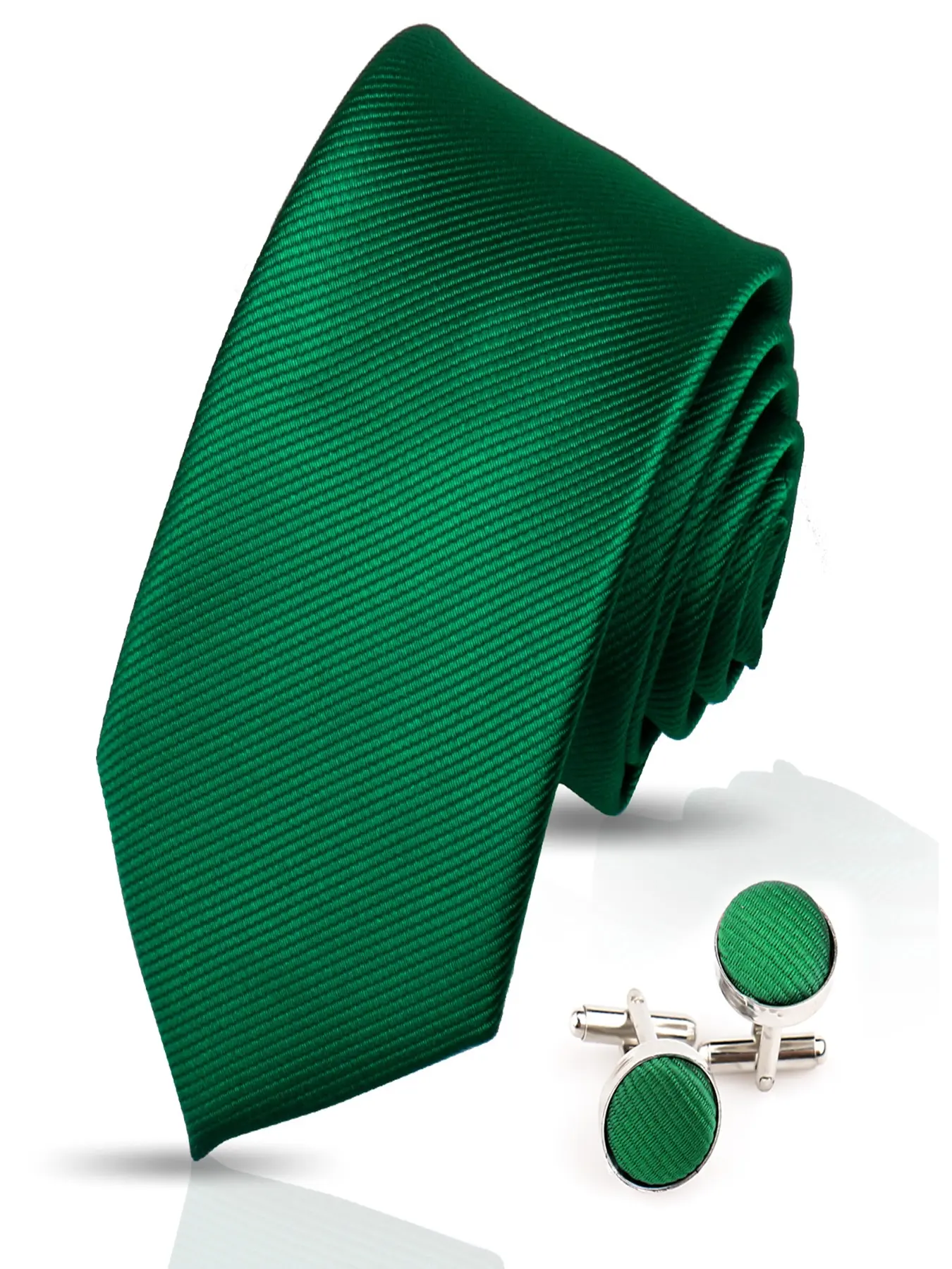 Men's Solid Color Casual Elegant Tie and Cufflinks Set, Business Wedding Accessories, Stylish Necktie and Shirt Cuff Links Combo, Perfect for Formal Occasions