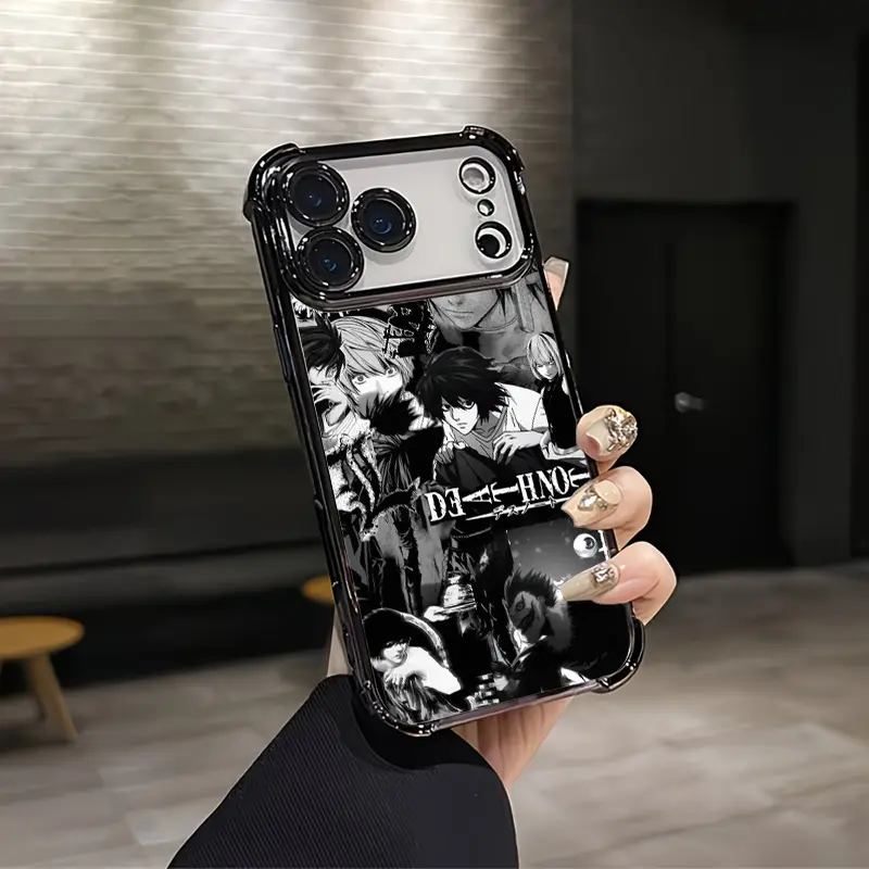 Manga Death Note Character Aesthetic Design Pattern Casing For iPhone 17 16 15 14 13 12 Samsung 22 23 24 25 Plus Pro Max Ultra Soft Silicon TPU Shockproof Protector Vintage Unique Fashion Mobile Phone fashionable protective Case special christmas gift, Cu