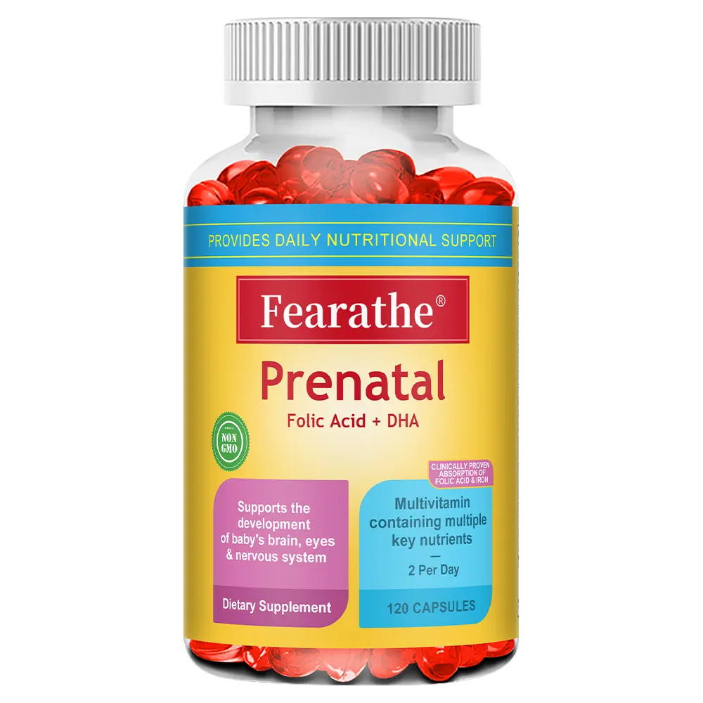 Fearathe Prenatal Supplement with DHA, Supports Women's Physical Health, 120 Capsules