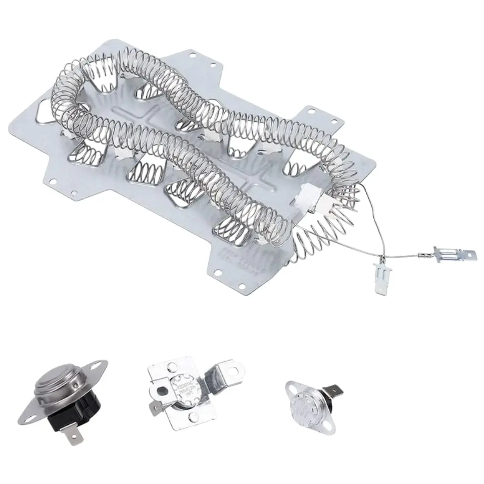 DC47‑00019A Dryer Heating Element Complete Repair Kit, Nickel‑Chrome Heater with DC47‑00018A Thermostat & DC96‑00887A Thermal Fuse, Exceeds OEM Standard for Samsung Dryer DIY Repair
