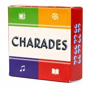 50Cards Mini Size Charades Card Deck Board Game Couple Party Game Card Games For Adults, Teens & Kids Board Games Relationship Card Games
