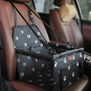 BYGD Pet Dog Booster Seat, with Upgrade Support Rod, Breathable and Foldable Pet Car Basket, Pet Dog Car Portable Seat, Suitable for Small and Medium Pets