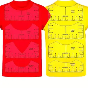 8pcs T-Shirt Alignment Ruler, Graphics T-Shirt Alignment Tool, Craft Ruler with Guide Tool, Measuring Tape Tools for Crafting