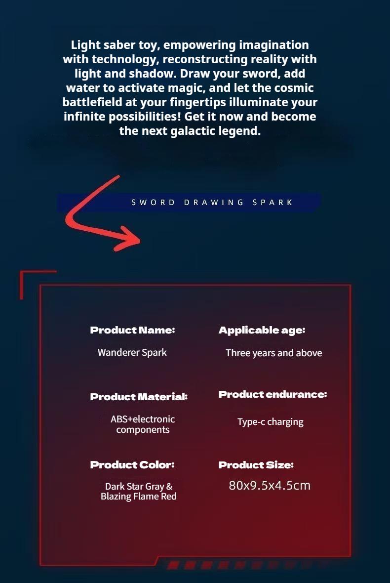 DKD SparkBlade Samurai LED Lightsaber Toy Cyberpunk Katana - 31.5" Light-Up Propfor Cosplay, Raves & Festivals RGB Lights Durable CollectibleItem US In Stock, Perfect Easter Gift