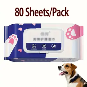 Pet Gentle Cleansing Wipes (80/400pcs) - Durable, Deodorizing Wipes for Paw Eyes, Ears & Body | All Breed Sizes | Home Beauty Essentials, Pet Grooming Supplies